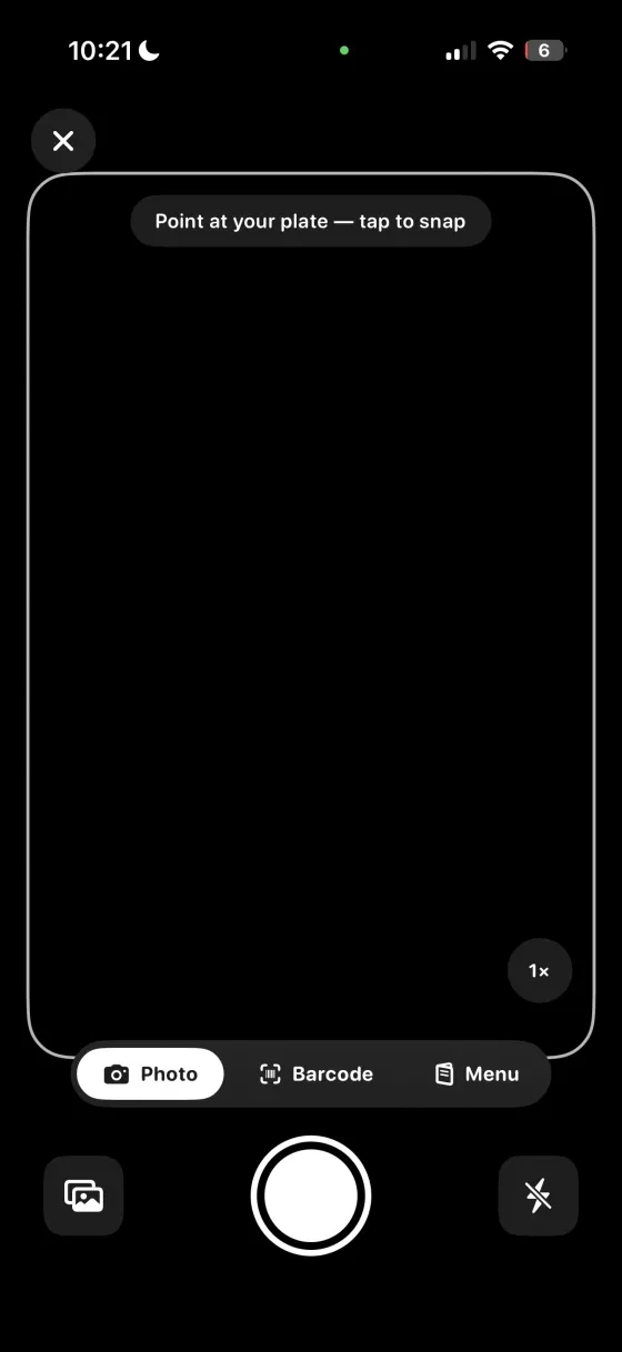 Loqma’s in-app meal camera ready to photograph a plate
